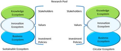 Designing circular innovation ecosystems: insights from stakeholders, values, and investment policies